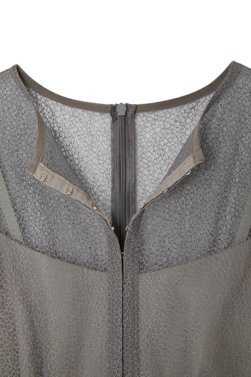 幾何学チュールドレス( 36 / greige )100546