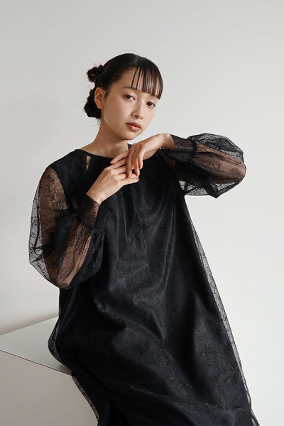 re'kaene(リカエン)公式サイト レンタル カットアウトオールレースドレス( FREE / black )100812 | モデル身長157cm 着用サイズFREE