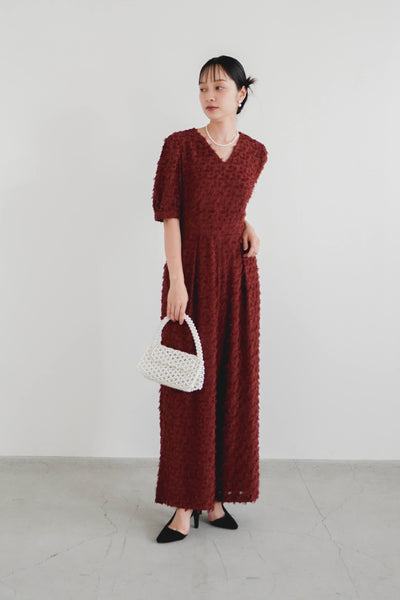 re'kaene(リカエン)公式サイト(レンタル) ジャガードオールインワン( 36 / brown )100735 | モデル身長157cm 着用サイズ36