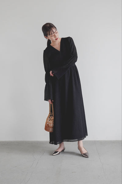 re'kaene(リカエン)公式サイト レンタル デザインスリーブドレス( 38 / black )100858 | モデル身長161cm 着用サイズ 38