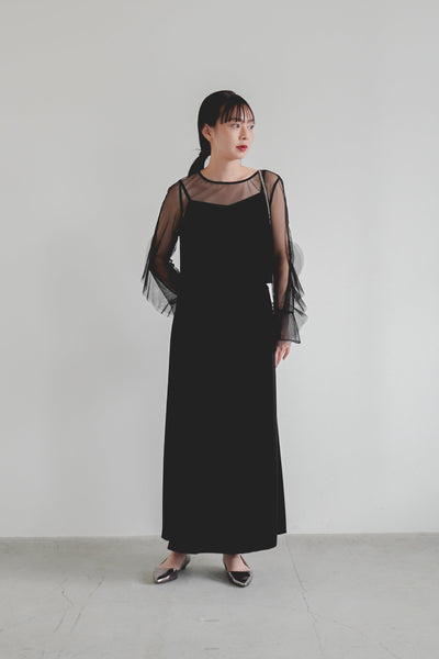 re'kaene(リカエン)公式サイト レンタル デザインチュールセット3ピースドレス( 38 / black )100822 | モデル身長161cm 着用サイズ 38