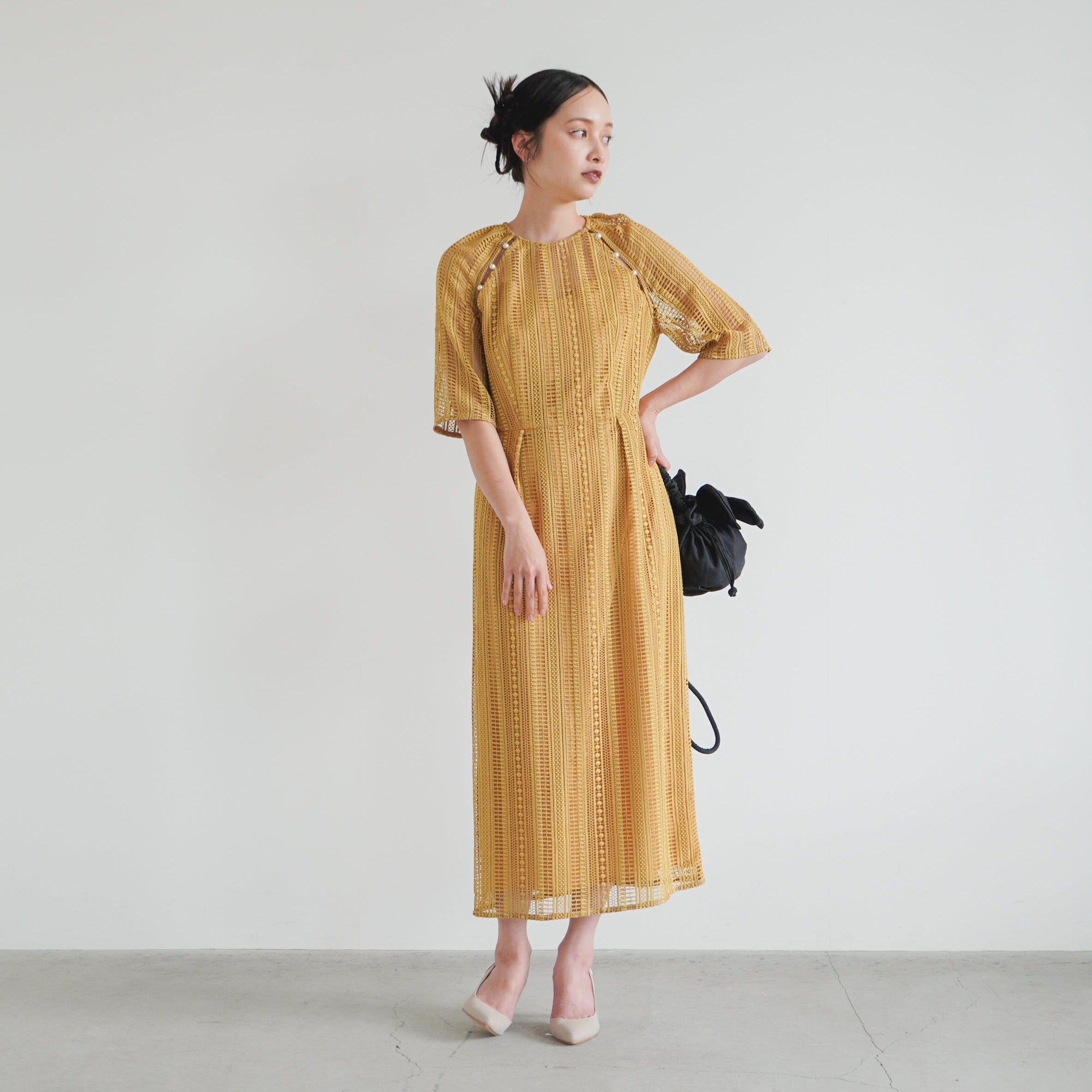 re'kaene(リカエン)公式サイト レンタル デザインパールドレス（ 36 / yellow ）100899 結婚式 パーティー