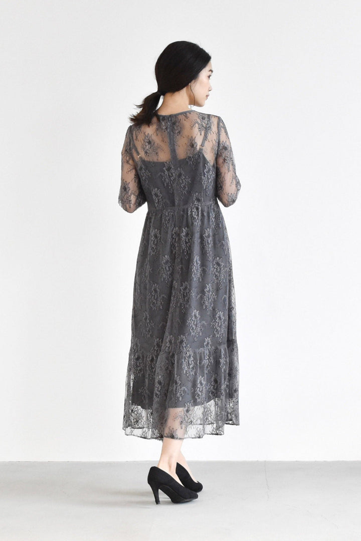 オールレースワンピース（ FREE / gray ）100305 – re'kaene
