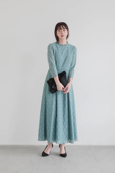 re'kaene(リカエン)公式サイト レンタル ミックスレースワンピース（ 38 / green ）100744 | モデル身長161cm 着用サイズ 38