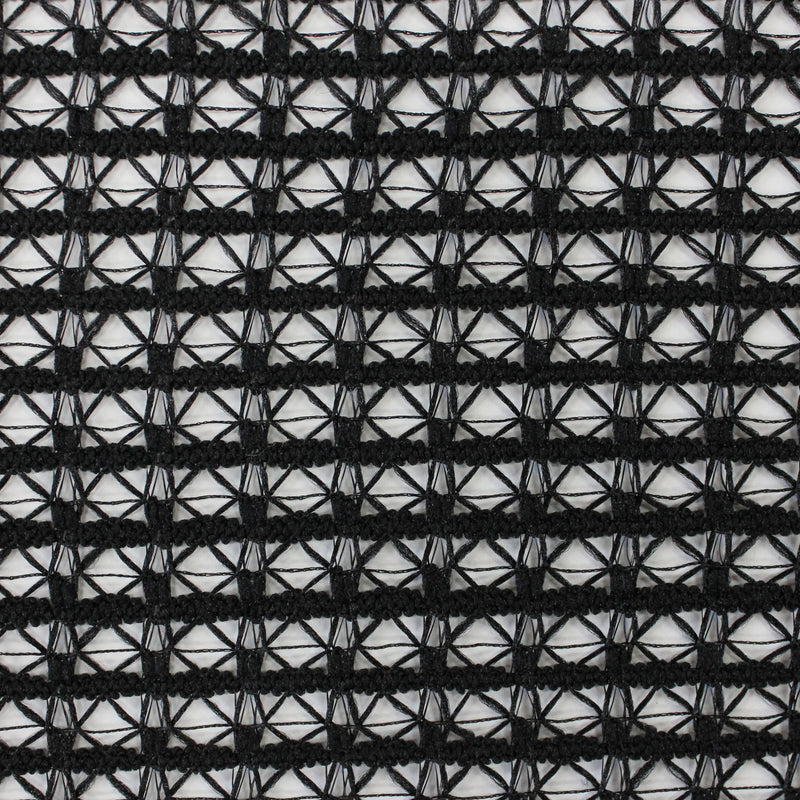 【kaene fabrics for you】ハシゴクロシェレース（black）