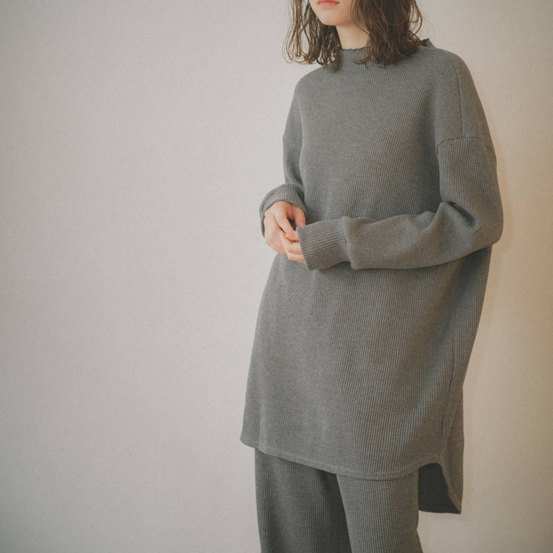 【kaene fabrics for you】ワッフルニット（gray）