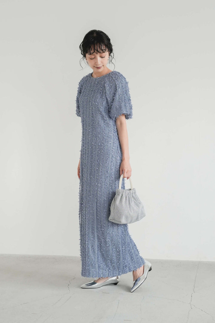 極美品★kaene ラッセルコクーンドレス 36 kaene（カエン）の「kaene ラッセルレースコクーンドレス