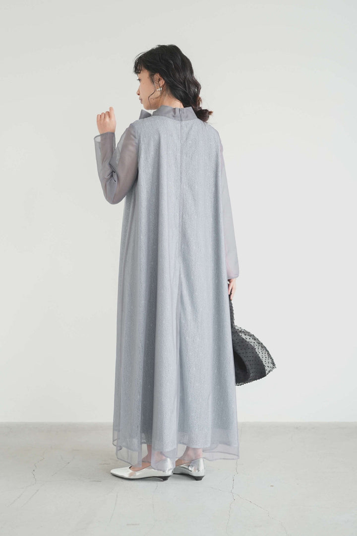 re'kaene公式サイト レンタル レース×チュールミックスドレス