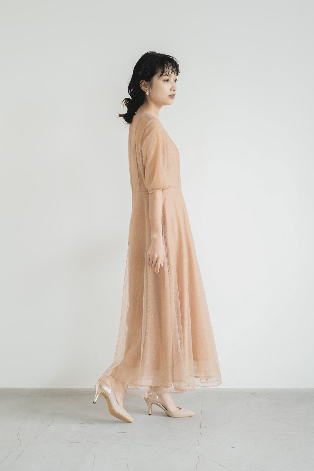 kaene ラメミックスエアリードレス kaene／ラメミックスエアリードレス｜ナノ・ユニバースの通販｜&mall