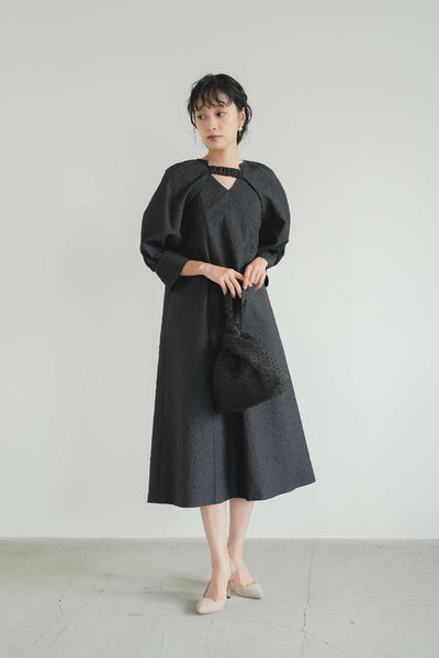 re'kaene(リカエン)公式サイト (レンタル) ボレロセットジャガードドレス（ 34 / black ）100927 | モデル身長157cm 着用サイズ36