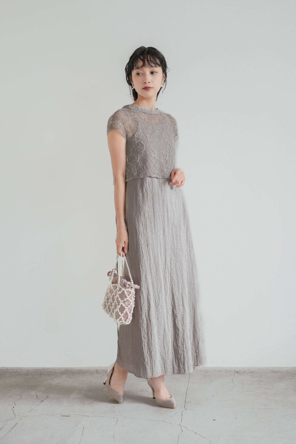 kaene ジャガード2Way Aラインワンピース kaene ジャガード2Way Aラインワンピース