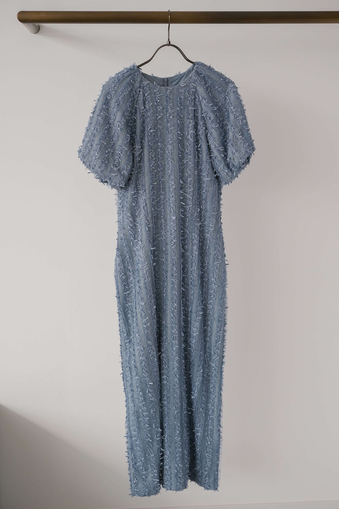 kaene ボリュームスリーブオールレースドレス38 ブルー kaene ボリュームスリーブオールレースドレス38 ブルー kaene