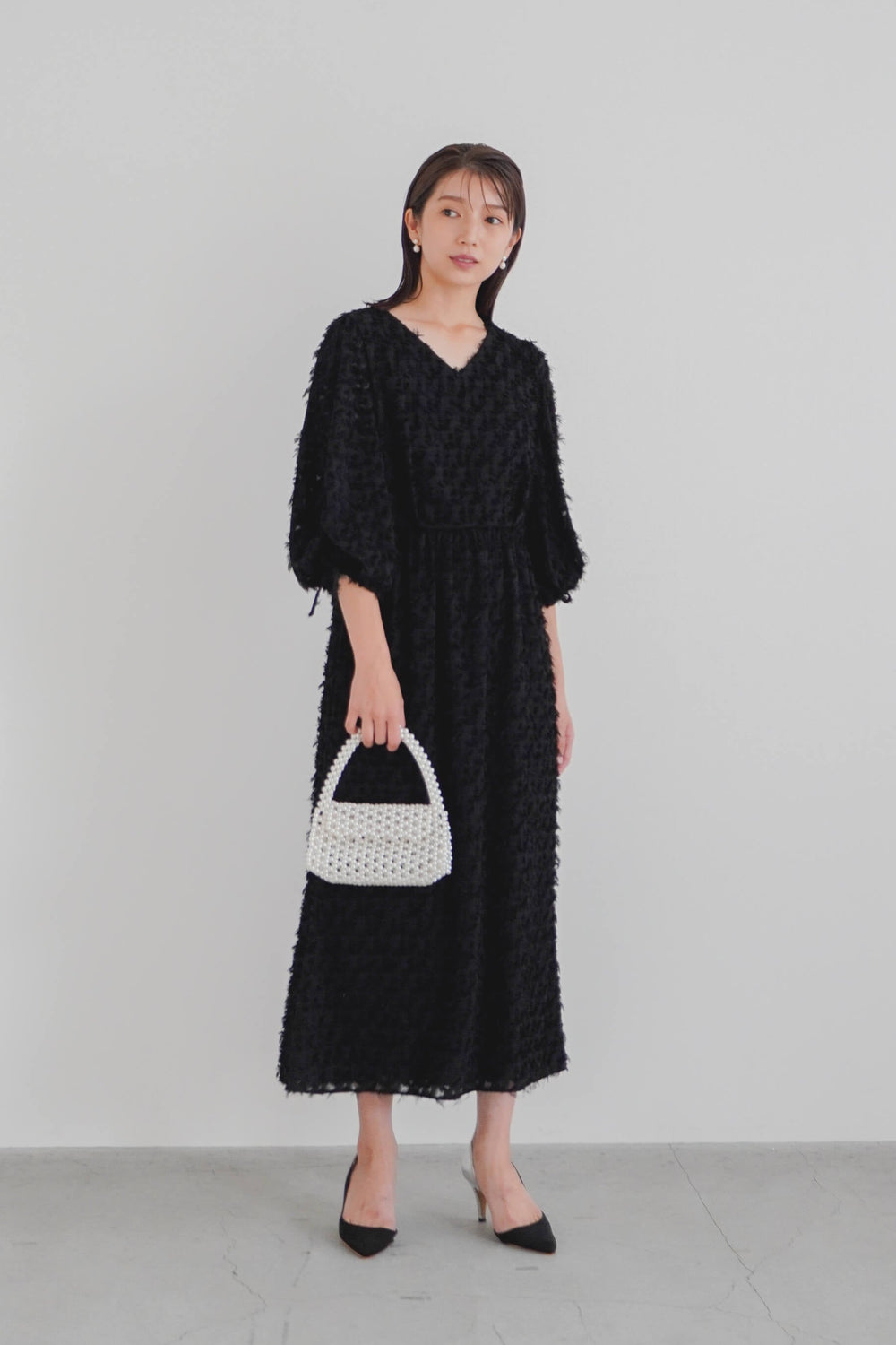 【新品】Kaene ジャガードパイピングドレス ワンピース 完売品 38 新品】Kaene ジャガードパイピングドレス ワンピース 完売品 38