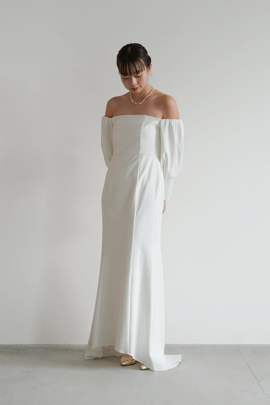 【未使用】kaene オーガンジードレス36 100713 ホワイト kaene / マット カルゼ オーガンドレス