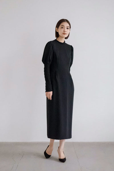 re'kaene(リカエン)公式サイト レンタル ニットレースコンビドレス（ 34 / black ）100818 | モデル身長160cm 着用サイズ34