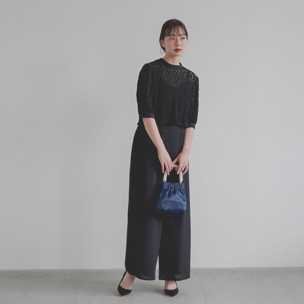 2wayブラウス付きパンツドレス（ 38 / black ）100880 – re 