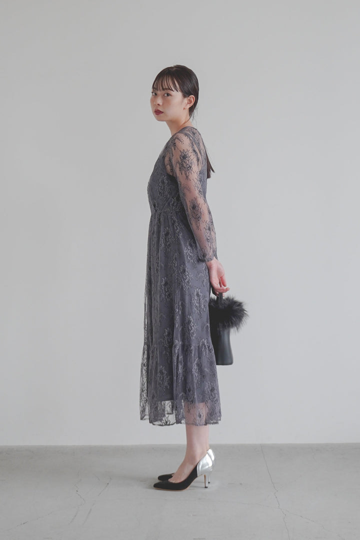 新品 定価30000円 attention グレー レースワンピース DSC03421_7ba4bf30-aedb-4722-