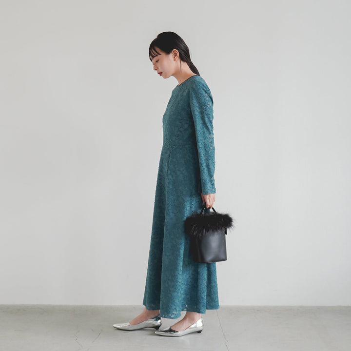 re'kaene(リカエン)公式サイト レンタル ジャガードパイピングドレス（ 38 / green ）100817 婚式 パーティー