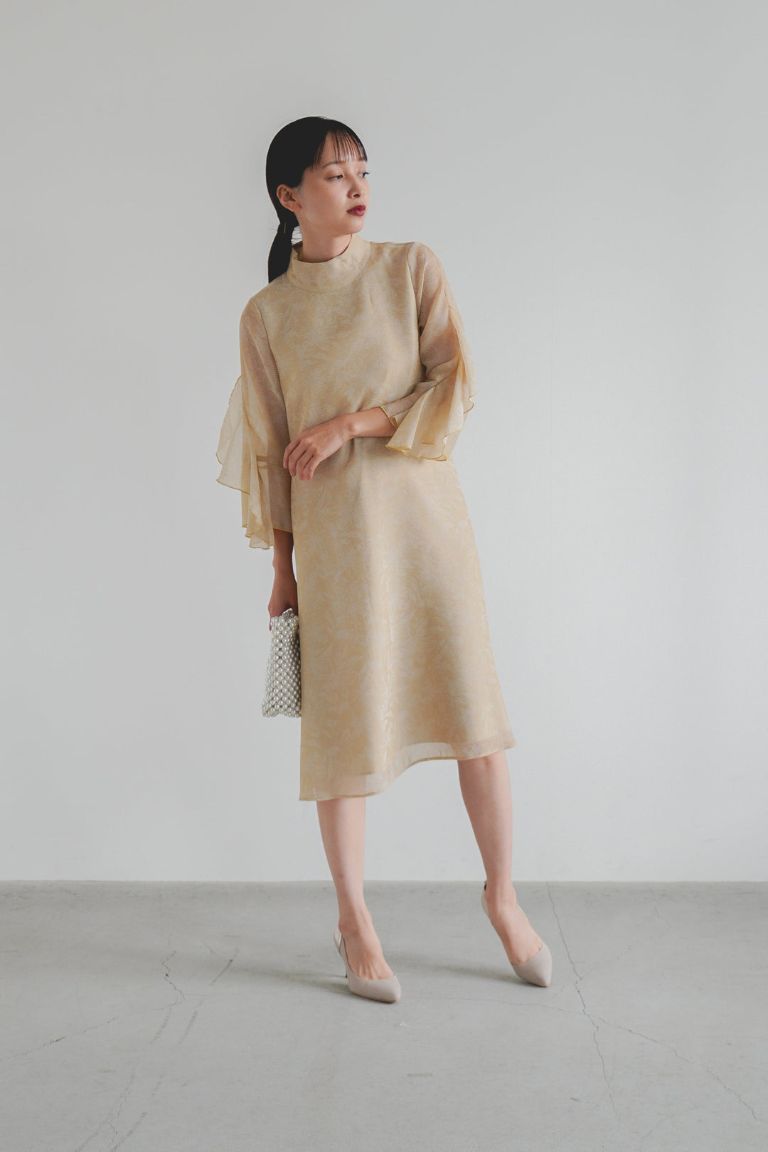 kaene ボリュームブラウスセットドレス ベージュ セール】kaene