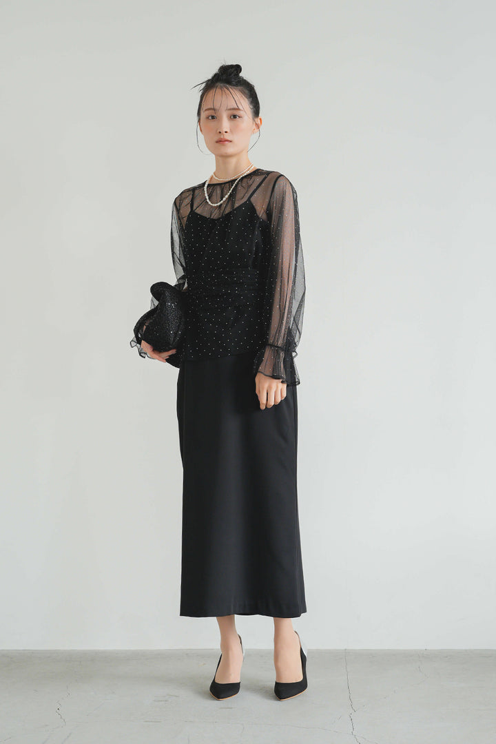 HANAE MORI シースルードレス　黒 HANAE MORI OFFICIAL SITE ｜ ハナエモリ公式サイト -