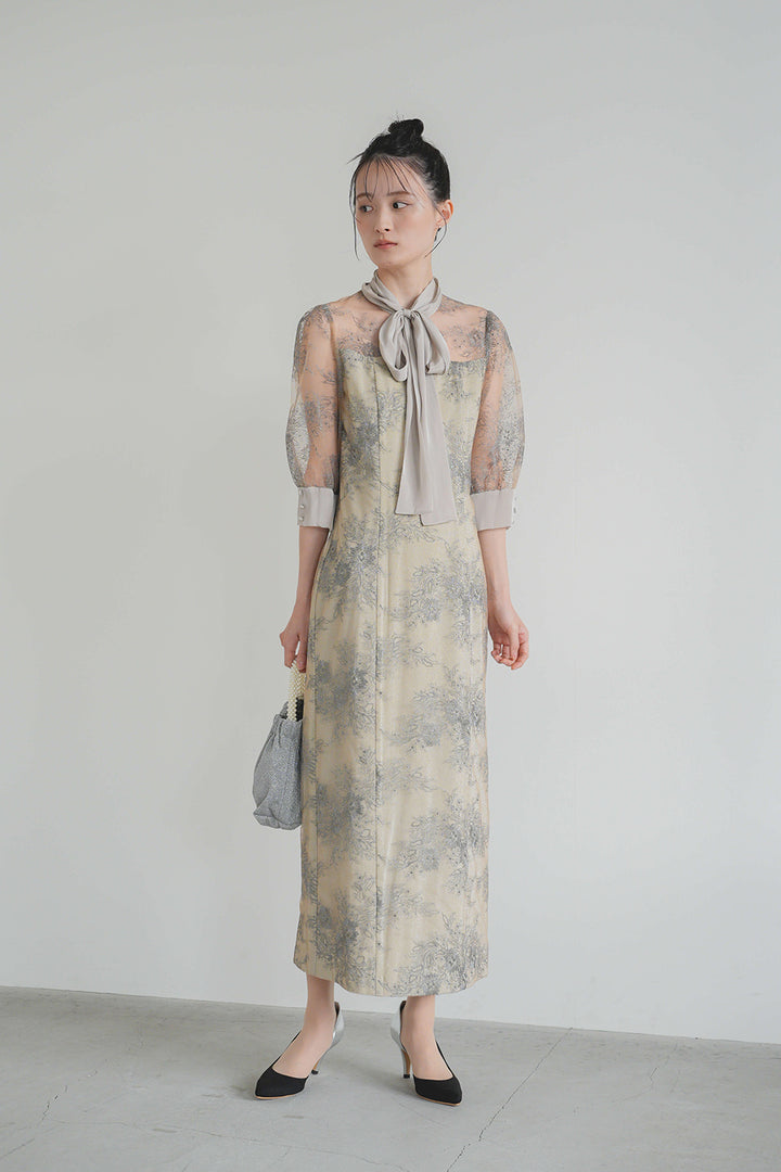 kaene シャイニーレースリボンドレス kaene カエン シャイニーレースリボンドレス パープル/M｜結婚式