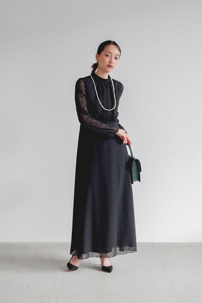 re'kaene(リカエン)公式サイト レンタル デザインドビーシフォンデザインドレス（ 36 / black )100859 | モデル身長157cm　着用サイズ 36