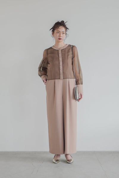 re'kaene(リカエン)公式サイト レンタル シアーブラウス付き4wayオールインワン（ 38 /  beige）100892 | モデル身長161cm 着用サイズ38