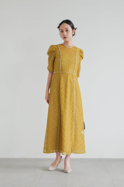 re'kaene(リカエン)公式サイト (レンタル) コードデザインドレス（ 36 / yellow ）100887 | モデル身長157cm 着用サイズ36