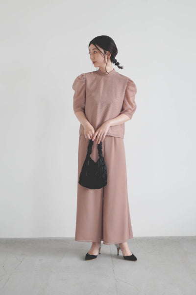 re'kaene(リカエン)outlet(アウトレット)公式サイト ラメドビーセットドレス  （ 36 / beige ）002120　  | モデル身長160cm　着用サイズ36
