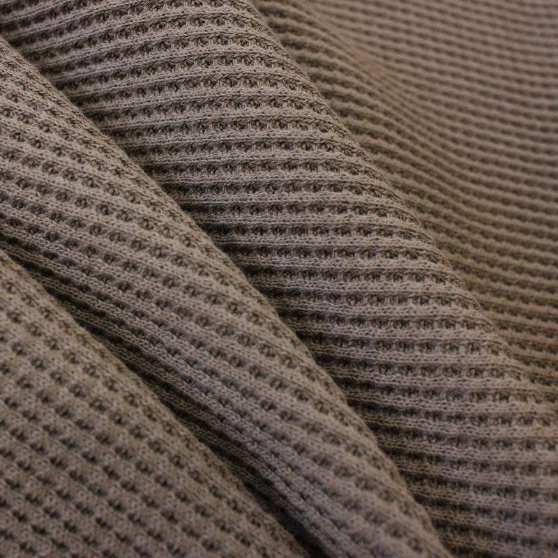 【kaene fabrics for you】ワッフルニット（brown）