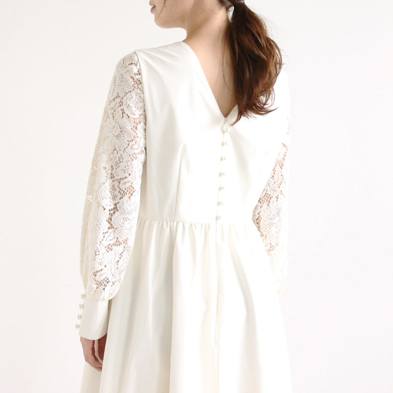 パール付きロングスリーブドレス（ 36 / white ）100544