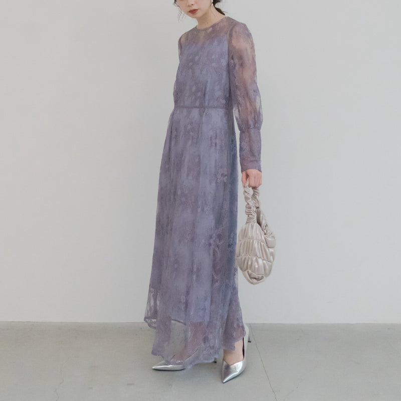 【OUTLET】オールレースドレス（lavender） / 100680