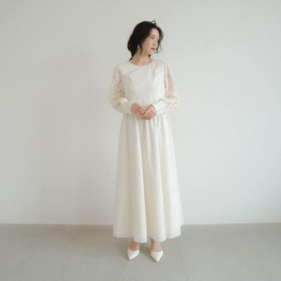 re'kaene(リカエン)公式サイト レンタル パール付きロングスリーブドレス ( 36 /  off white ) 100544