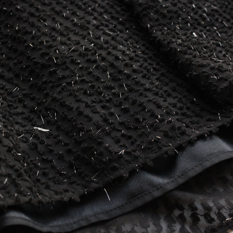 バックリボンラメジャガードドレス ( 38 / black ) 100703